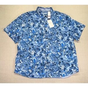 Tommy Bahama Men's XXL NWTs SILK Hawaiian Aloha Shirt COCKTAIL AOP Button